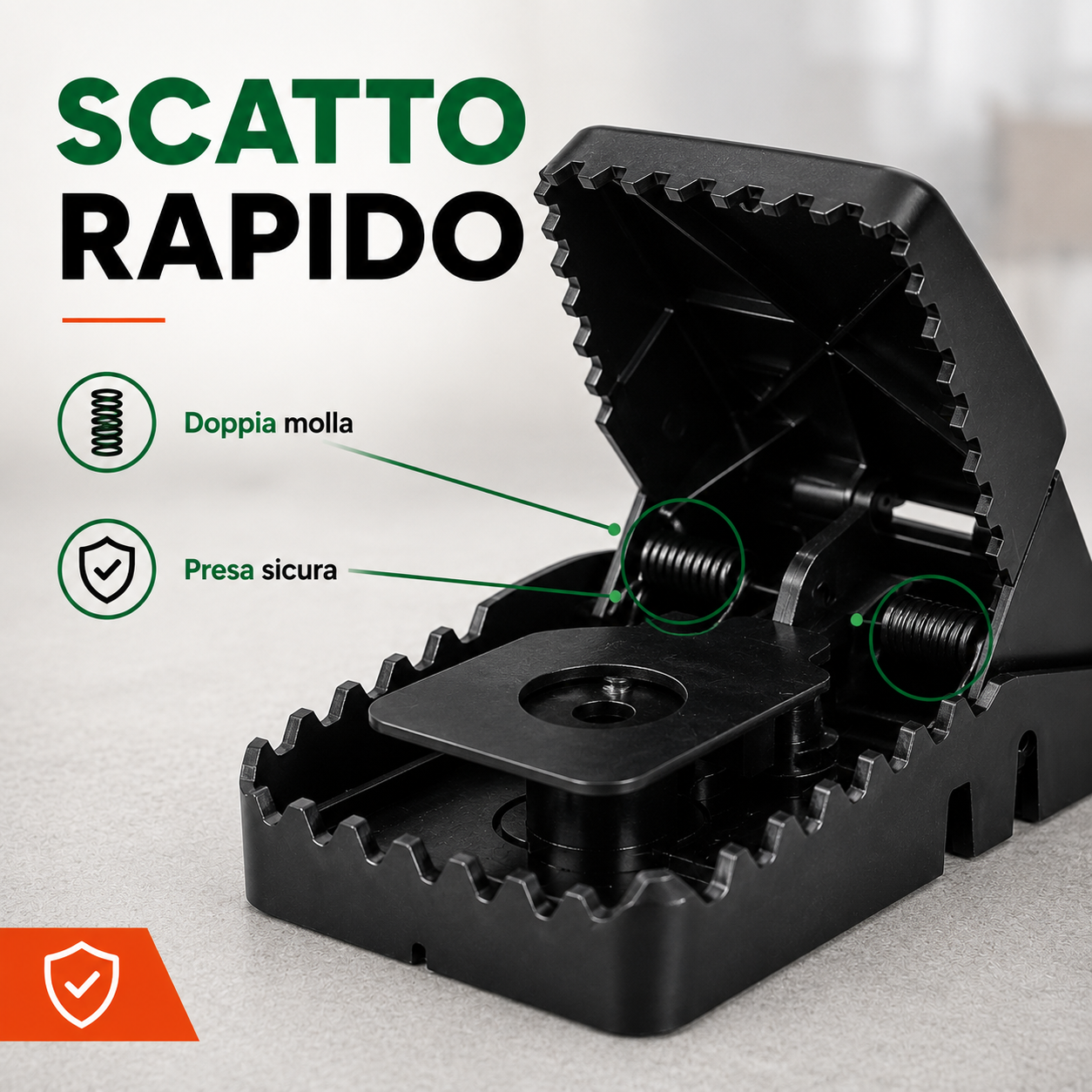 🐭 Trappola per Topi | Scatto Rapido, Riutilizzabile