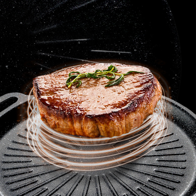 ⚡ Padella grill universale per fornelli a gas, piani a induzione e fiamma libera