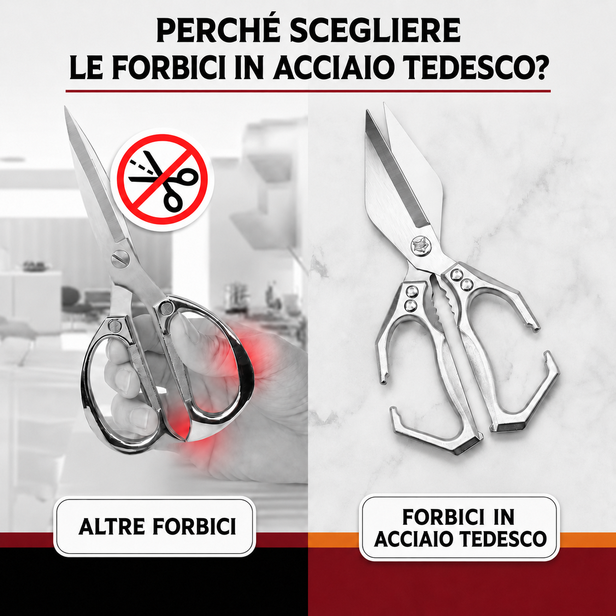 Forbici da Cucina Lama a Diamante