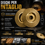 🛠️ Set 3 Dischi Abrasivi per Legno – Acciaio al Carbonio | Piatto, Curvo, Inclinato