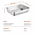Portane a casa 12, pagane 6 | Contenitori in acciaio inox 304 da 2000 ml