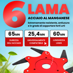🇮🇹 Lama da taglio per erba a 6 lame in acciaio al manganese super resistente (accessori inclusi)