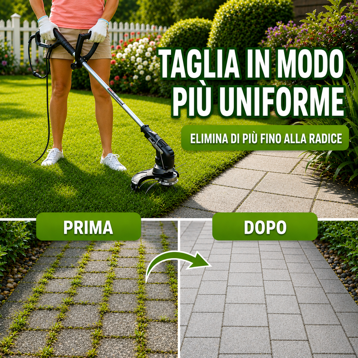 ⚡Testina tagliaerba con 6 lame in acciaio intrecciato inossidabile