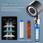 🔥 Soffione doccia 4 in 1 con massaggiante tedesco ad alta pressione con filtro dell'acqua