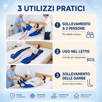 Telo di trasferimento per anziani e pazienti — 6 maniglie rinforzate, lavabile