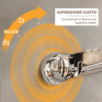 🌂 Supporti in acciaio inox con 5 ganci, comodi e capaci di sostenere fino a 20 kg