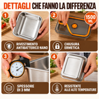 ✨ Prendi 12, Paghi 6 | Contenitore per alimenti sottovuoto in acciaio inossidabile 316L (Grande capacità)