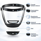 🎁 3 FILTRI IN OMAGGIO | Maschera integrale di protezione, conforme agli standard UE dei materiali antiurto