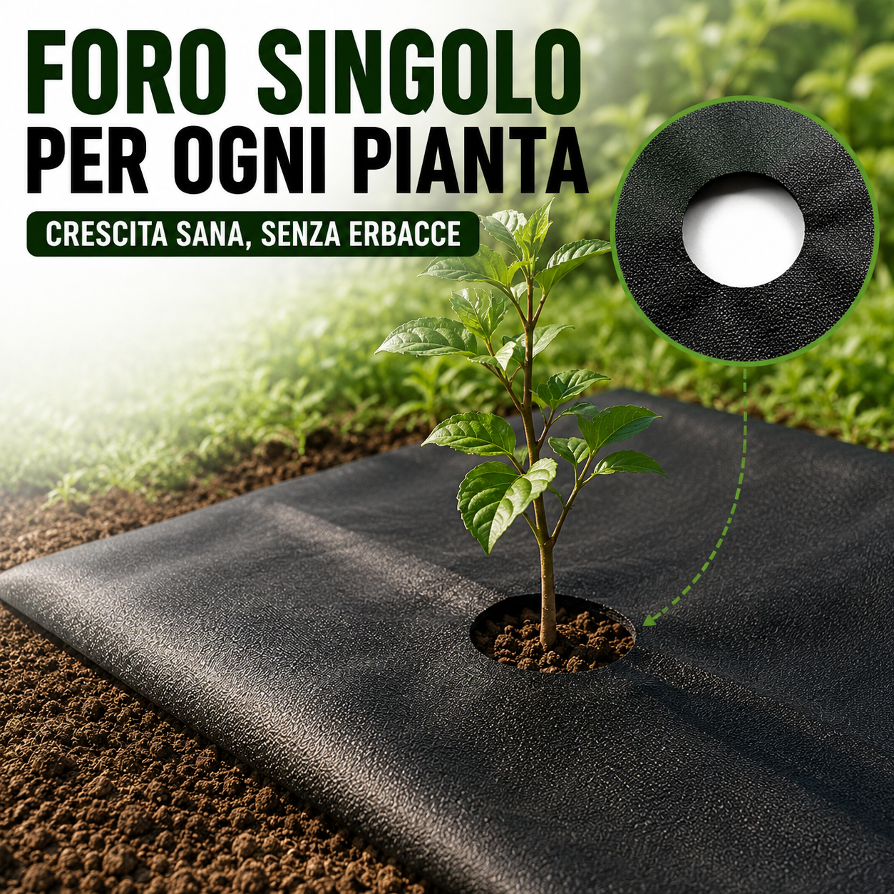 🌱 Telo Anti-Erbacce - Stop Alle Erbacce, Piante Più Forti e Sane