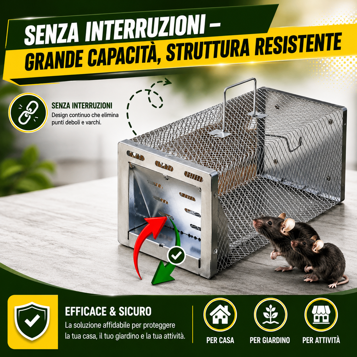 BestSeller™ - Gabbia Trappola Umana Per Topi, Mouse E Scoiattoli Vivi