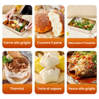 Scatola per alimenti in acciaio inossidabile S304 (25 x 19,5 x 5 cm) (TT)