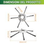 La testina del tagliabordi ha 6 bordi in acciaio inossidabile