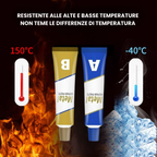 Colla AB per Riparazioni Metalliche Multiuso - La Soluzione Perfetta per Crepe, Perdite e Danni ai Metalli