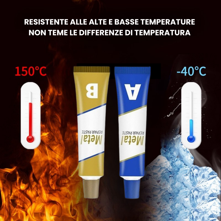 Colla AB per Riparazioni Metalliche Multiuso - La Soluzione Perfetta per Crepe, Perdite e Danni ai Metalli