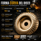 🛠️ Set 3 Dischi Abrasivi per Legno – Acciaio al Carbonio | Piatto, Curvo, Inclinato