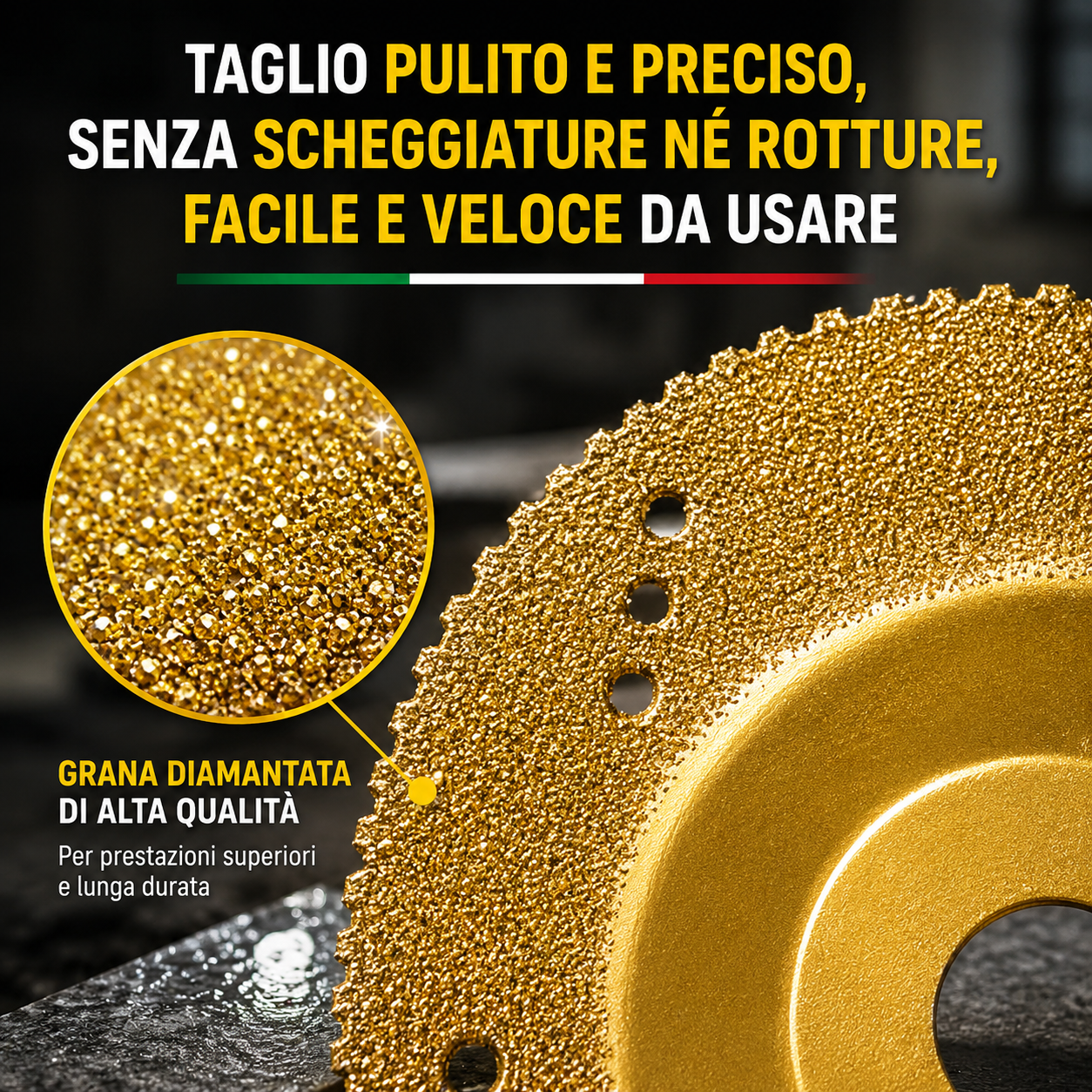 ✨ Disco diamantato 5 in 1 – Taglia, leviga e modella in pochi secondi