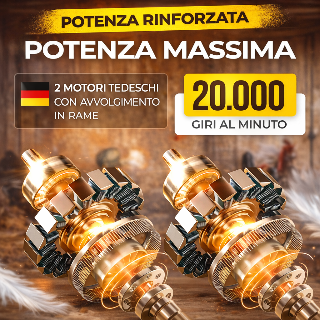 Spiumatrice Elettrica Professionale — 60 Secondi per Pollo, Anatra e Faraona