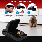 Trappola per topi - Trappola ad alta resistenza - Utilizzabile fino a 10 anni