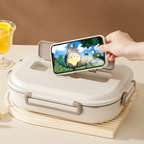 Portapranzo in acciaio inossidabile 304 - 4 scomparti, utensili completi (1500ml)