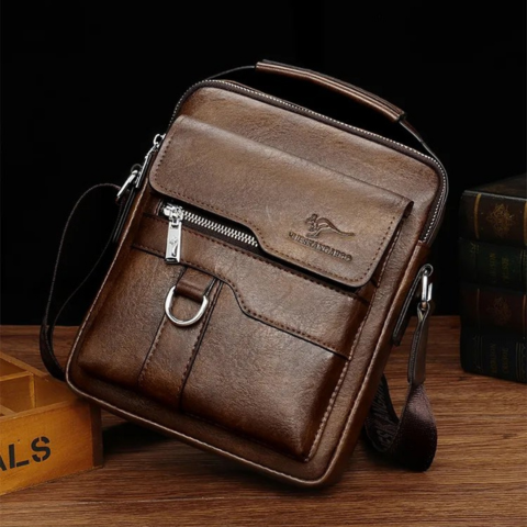 [🔥SCONTO DEL 70% - SOLO OGGI] Borsa A Tracolla Da Uomo In Pelle Vintage