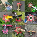 🇮🇹 Lama da taglio per erba a 6 lame in acciaio al manganese super resistente (accessori inclusi)