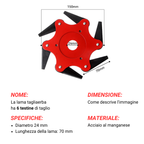 Testina Tagliaerba a 6 Lame Rotanti Indipendenti, Antiblocco e Antirottura