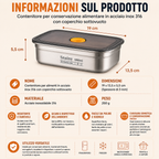 🛡Scatola Ermetica In Acciaio Inox Tedesco 316 Per Conservare Gli Alimenti