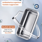 Scatola per alimenti in acciaio inossidabile S304 (25 x 19,5 x 5 cm) (TT)