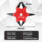 🇮🇹 Lama da taglio per erba a 6 lame in acciaio al manganese super resistente (accessori inclusi)
