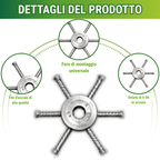 🇮🇹 Testina tagliaerba con 6 lame in acciaio intrecciato inossidabile