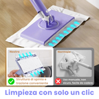 Mop con Cambio del Panno, Design del Manico a Spinta-Tiro con Asciugamano Monouso (LTT)