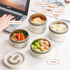 Portapranzo isolato in acciaio inossidabile 304, multistrato, sigillato, a prova di perdite e fornito con una borsa per il trasporto (NEW)