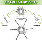 La testina del tagliabordi ha 6 bordi in acciaio inossidabile