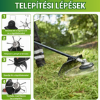 🇭🇺 6 fonott acélpengés fűnyíró fej - Minden géptípussal kompatibilis