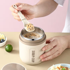 Contenitore per alimenti isolato in acciaio inossidabile da 600 ml con coperchio