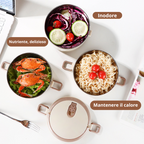 Set di scatola per il pranzo a 2 livelli con borsa termica Lucky Box