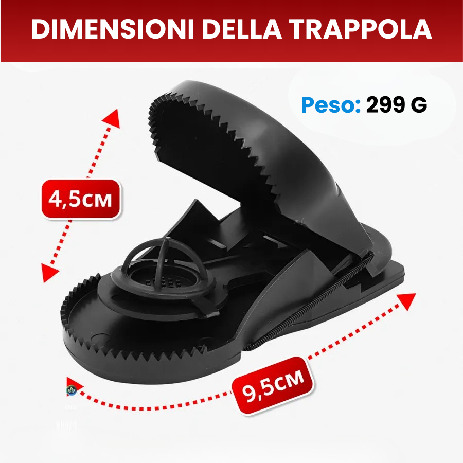 Trappola per topi - Trappola ad alta resistenza - Utilizzabile fino a 10 anni