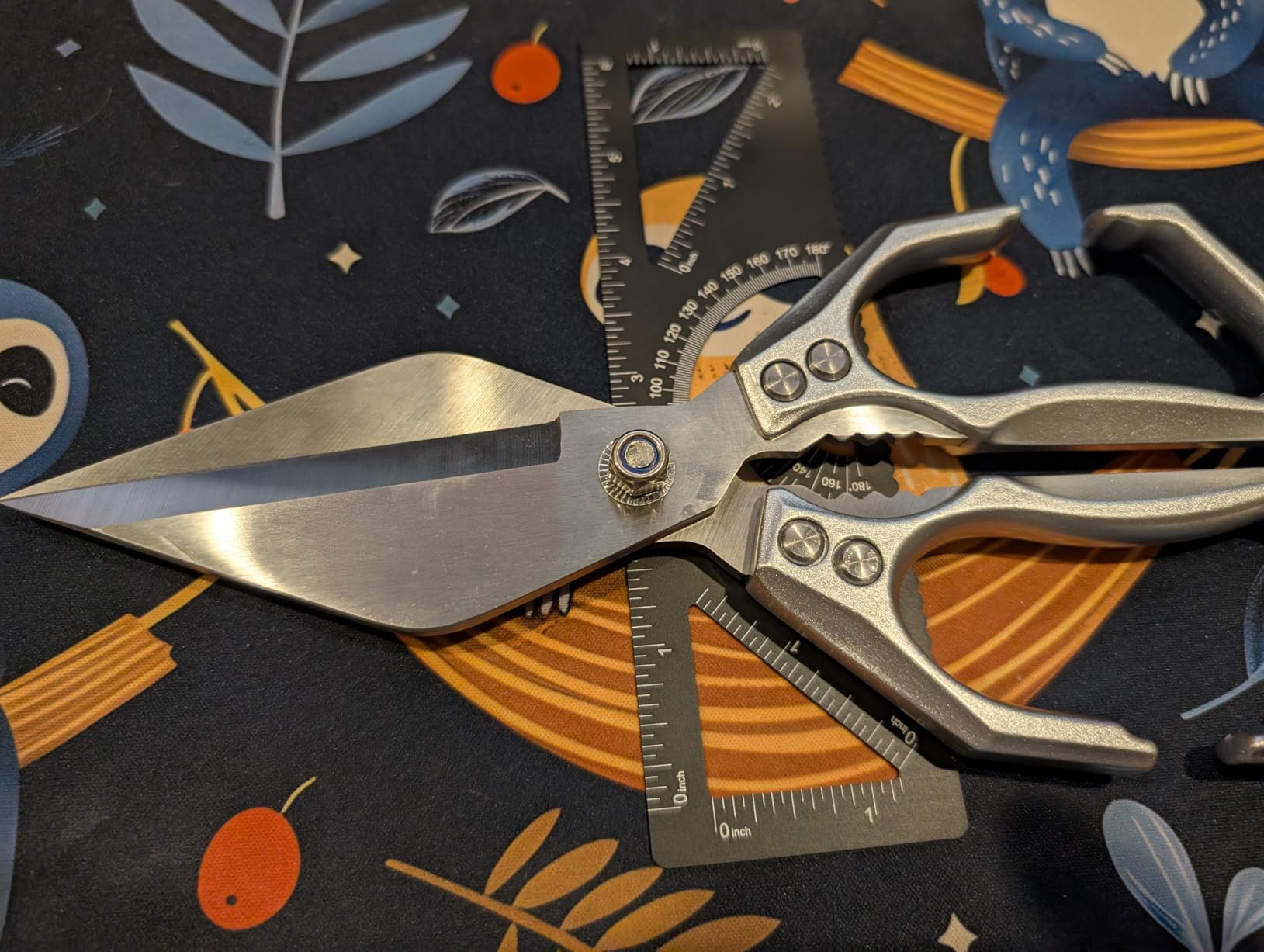 Grandi forbici con lama a forma di diamante, realizzate in solido acciaio inossidabile importato dalla Germania