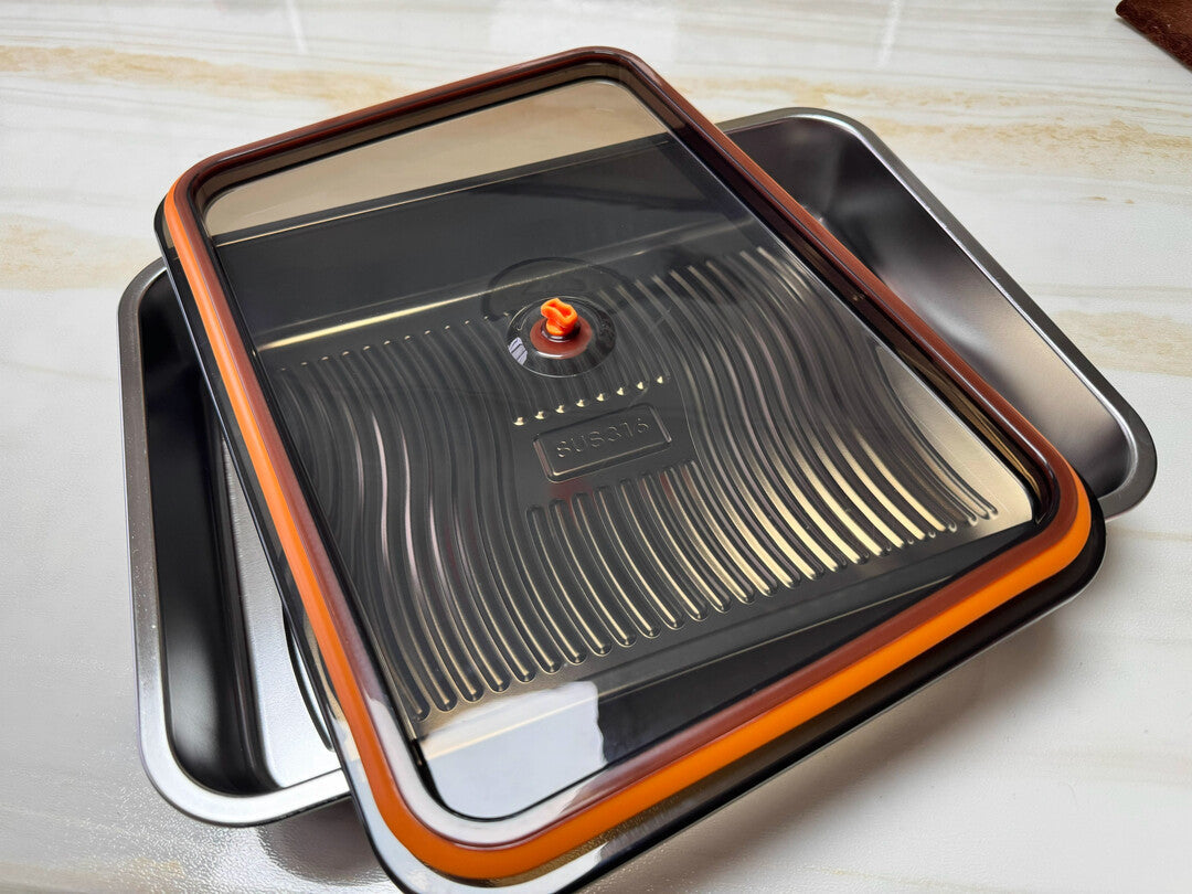 [Set 6 + 🎁 3 Gratis] Vassoio per alimenti in acciaio inossidabile 316 (22,5*15*6 cm)