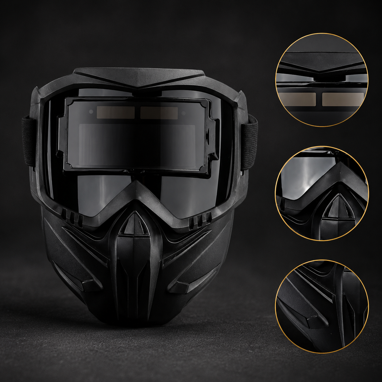 🛡️Maschera Da Saldatura Con Oscuramento Automatico 0,1 Ms – Smontabile In 2 Parti, Protezione Totale