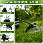 Testina per Decespugliatore Universale — 6 Lame in Acciaio al Carbonio Temprato | Durata 10 Anni