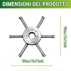 🇮🇹 Testina tagliaerba con 6 lame in acciaio intrecciato inossidabile