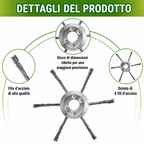 💥Testina Tagliaerba 6 Fili Acciaio Inossidabile — Anti-Blocco