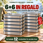 🔥 SUPER PROMOZIONE | Contenitore da 2400 ML in Acciaio Inox 304