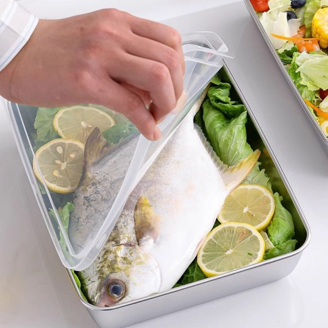 🛍️SUPER OFFERTA | Contenitore Per Alimenti Da 2000 ML In Acciaio Inox Tedesco Massiccio 304