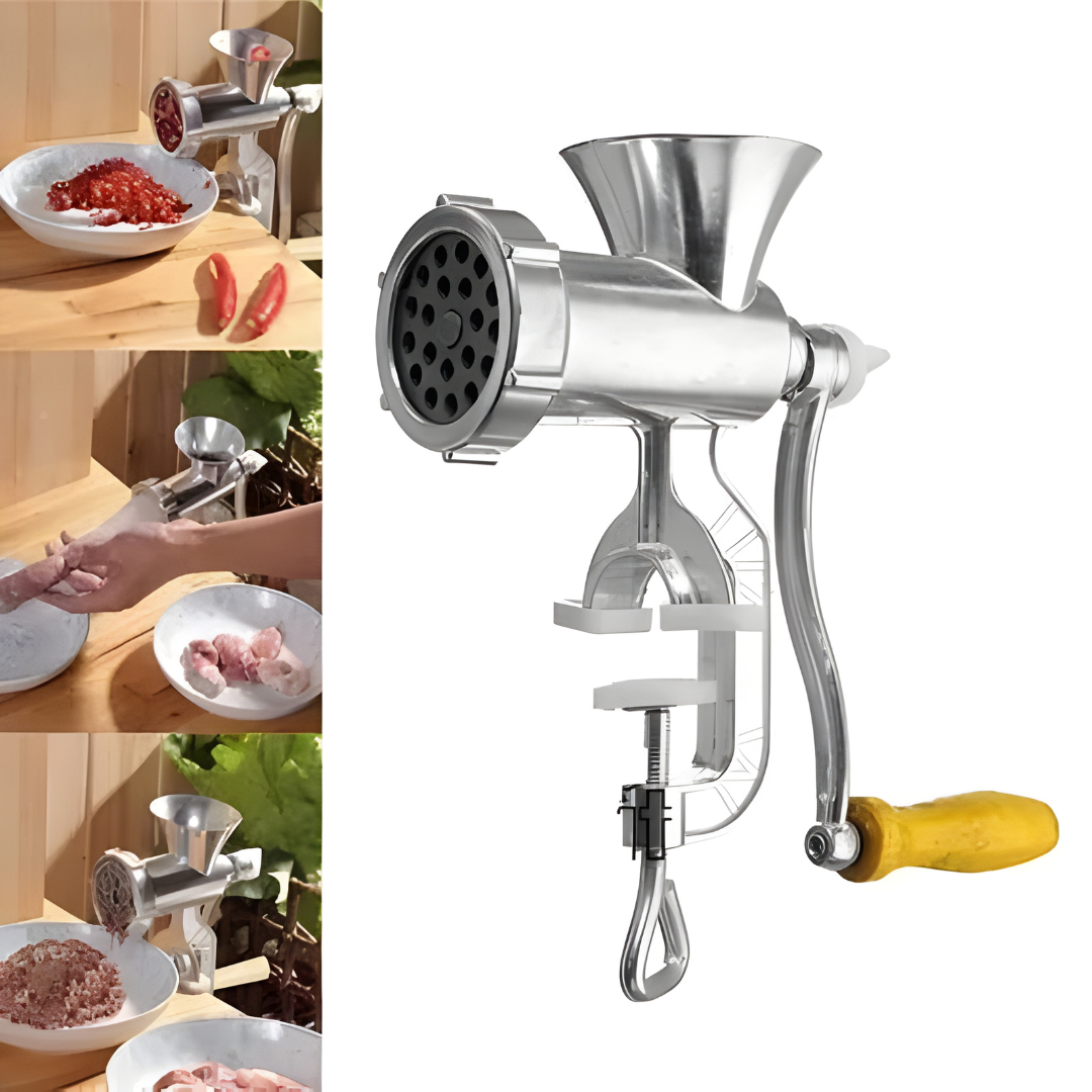 ⚡ Tritacarne manuale domestico con insaccatore per salsicce, compatto e pratico