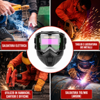 ⚡ Maschera da saldatura autoscurante 0,1 ms – Protezione totale e design smontabile