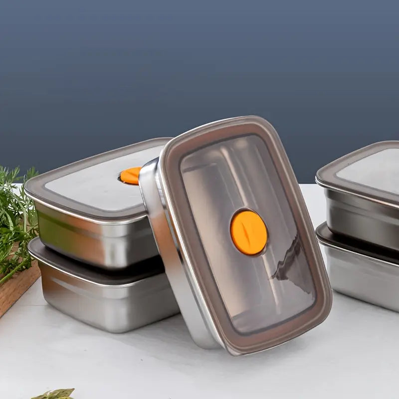 6 +🎁3 GRATIS | Scatola Ermetica In Acciaio Inox 316 Per Conservare Gli Alimenti