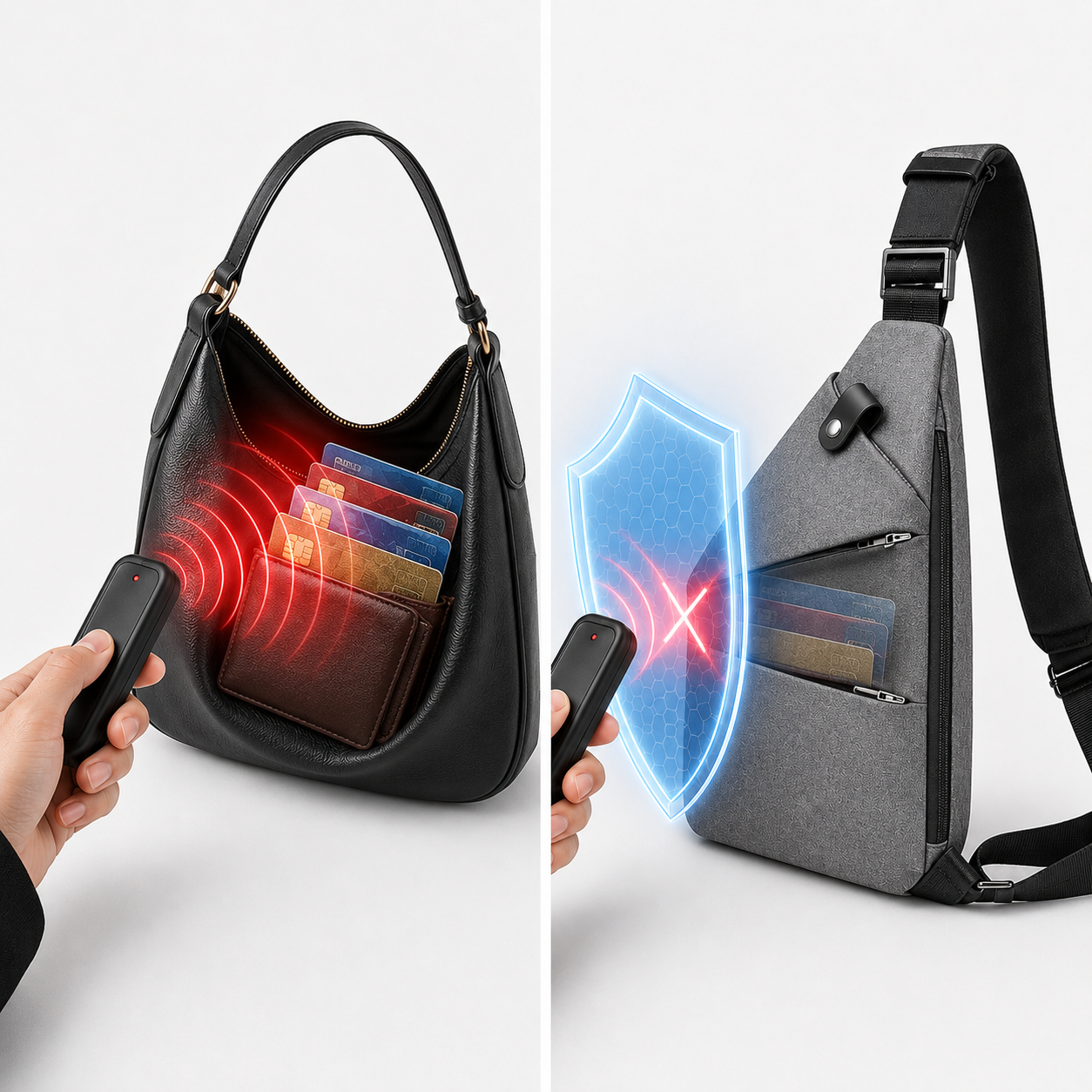 Borsa Antifurto RFID — Protezione Totale in Città e in Viaggio