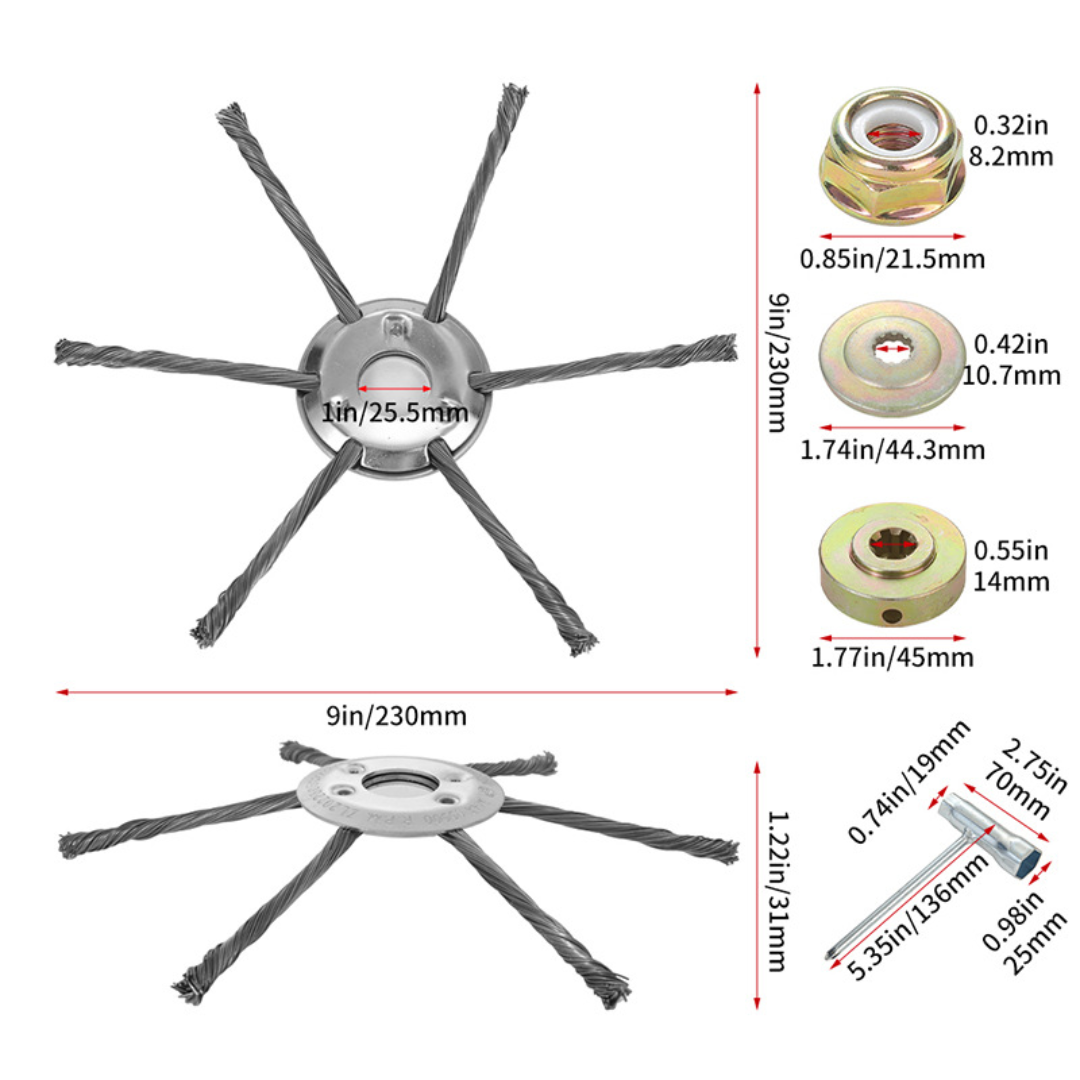 La testa del tosaerba ha 6 bordi in acciaio inossidabile 🌱